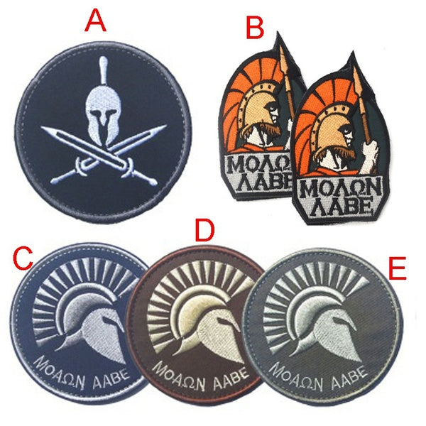 5 Styles CASQUE SPARTAN MOLON LABE Venez prendre US ARMY USA ISAF MILSPEC PATCH Badge