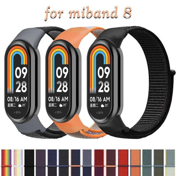 Nylon Loop Strap For Xiaomi Mi Band 8 for Miband 8 Ventilate Soft Sport Bracelet SmartWatch Wristband Replacement Watchband Accessories