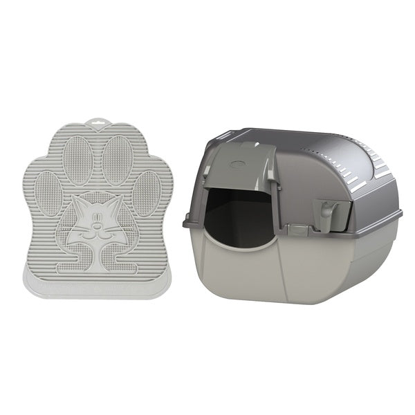 Omega Paw Elite Roll 'N Clean Self Cleaning Litter Box and Paw Cleaning Litter Mat