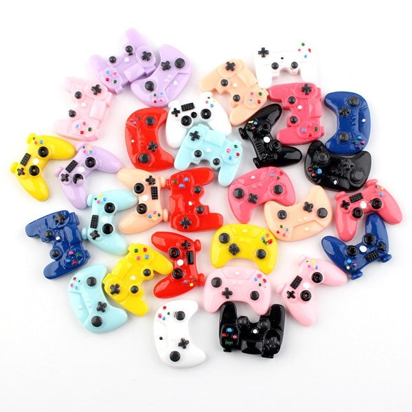 10pcs DIY Cute Colorful Gamepad Resin Earings Charms Pendants For Handmade Decoration Necklace Key Chain Jewelry Making NEW