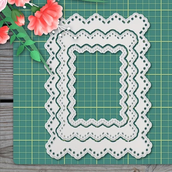 Basic Lace Layer Frame Metal Cutting Dies for DIY Scrapbooking Cutting Die Paper Cards Embossed Decorative Craft Die Cut