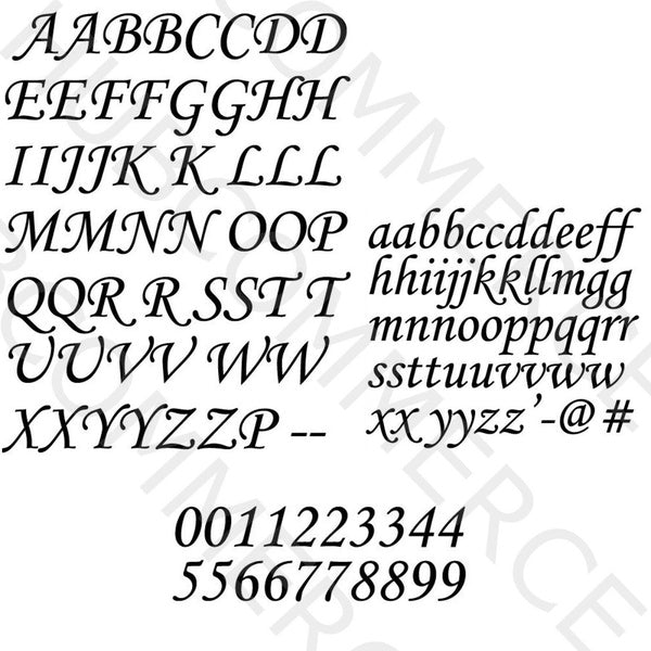 Letter Number Vinyl Decal A to Z A - Z 0-9 Stickers Alphabet Glass Mug Craft Wall