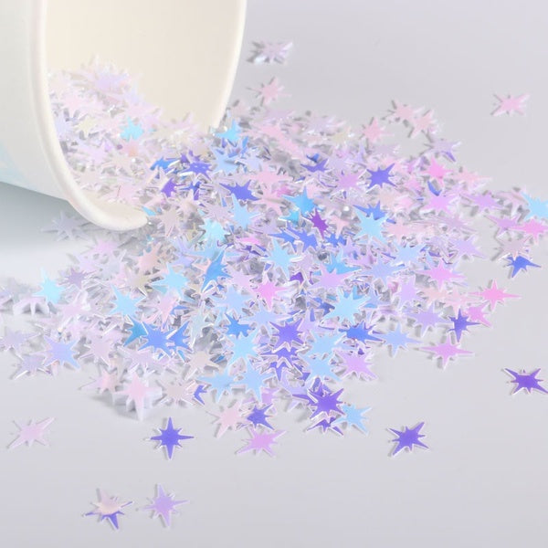 10g Palette Ultrathin 9mm Star Sequins PET Magic Sequins Glitters for Nail Art DIY Wedding Craft Christmas Decoration Confetti
