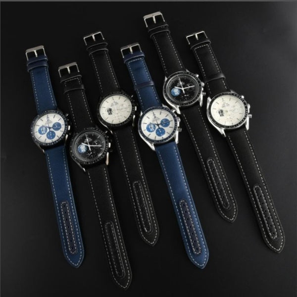 Montres de mode pour hommes Montre-bracelet en cuir Montre classique de luxe Montre de marque d'affaires Montres à quartz Montre chronographe