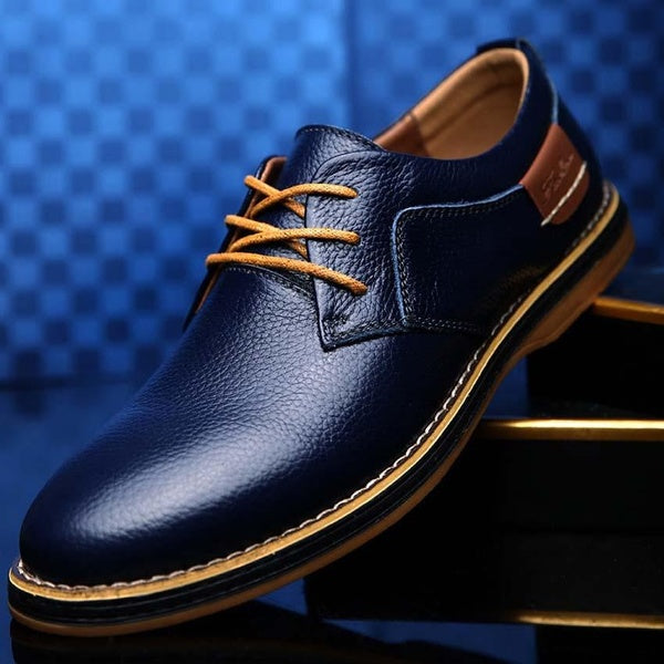 Men's Casual Business PU Leather Shoes Pointed Toe Wedding Soft Flats Shoes