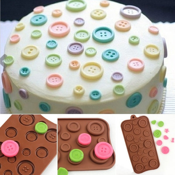 Silicone Button Chocolate Mold Candy Mold Jelly Ice Cube Tray Muffin Sugar Craft Fondant Mold Mould Cake Decorating Tools