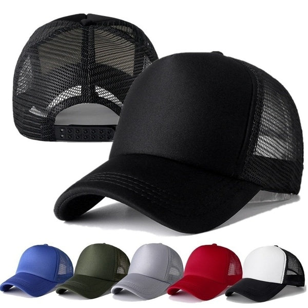 Casquette de Baseball en maille unie chapeau de queue de cheval réglable chapeaux Snapback pour femmes hommes Hip Hop casquettes de camionneur Street