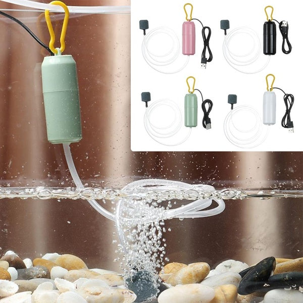 Aquarium Oxygen Air Pump USB Small Oxygenator for Fish Tank Silent Air Compressor Mini Aerator Portable Fish Tank Accessories