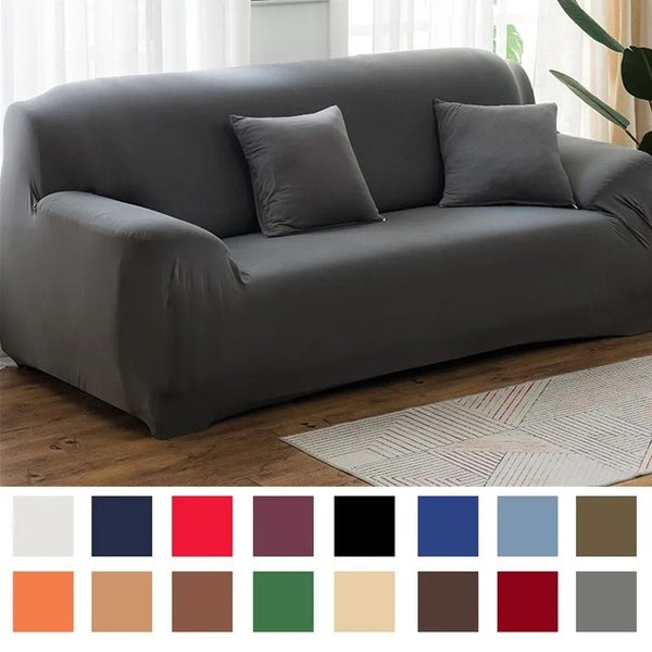 Smooth Elastic Milk Silk Sofa Cover, Suitable for 1-2-3 Seat Furniture, Anti Fouling and Anti Slip Elastic Sofa Cover