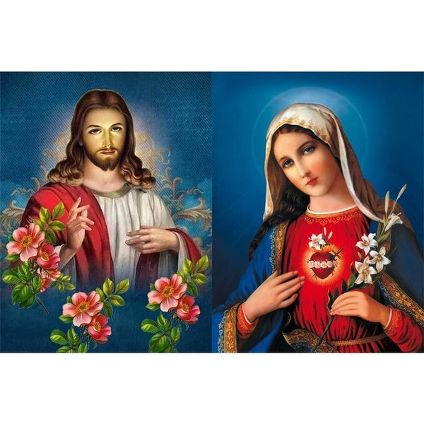 DIY 5D Diamond Painting Religion By Number Kits Painting Cross Stitch Full Drill Crystal Rhinestone Embroidery Pictures Arts Craft for Home Wall Deco