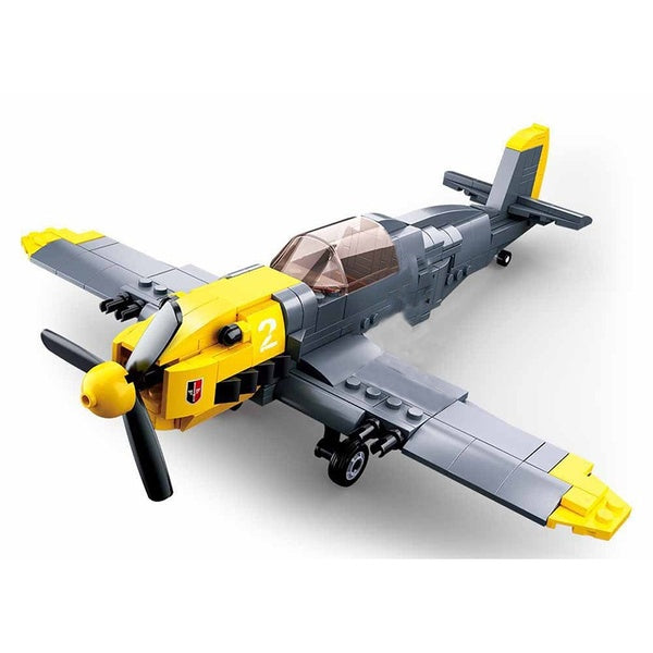 Military Series World War II German Air Force Bf-109 fighter DIY Model soldier Action Figures Building Blocks Bricks Toys Gifts