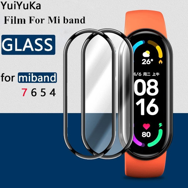 Film de verre YuiYuKa pour Xiaomi Mi band 7 6 5 4 Strap SmartWatch Accessoires Protecteur d'écran pour Miband5 miband6 miband7 pour Mi band 4 5 6 7