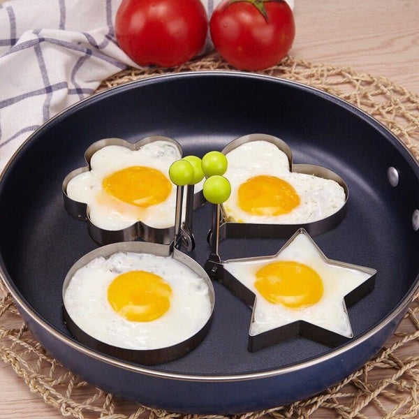 Stainless Steel Fried Egg Pancake Shaper Omelette Mold, Frying Egg Cooking Tools, RV Kitchen Accessories Gadget Rings, 4 Styles To Choose