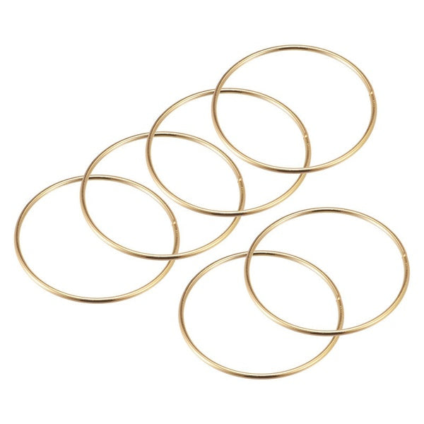 75mm(2.95") OD Métal O Ring Non-Souded Craft Hoops pour DIY Gold Tone 12pcs