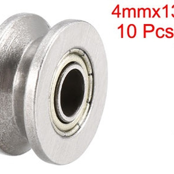 V624ZZ Roulements À Billes De Rail De Poulie De Guide À Gorge Profonde 4mmx13mmx6mm Double Roulements En Acier Au Carbone Blindés En Métal 10pcs