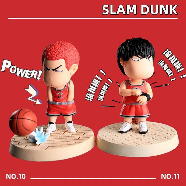 Q Style Cartoon Slam Dunk Sakuragi Hanamichi Akagi and Rukawa Kaede Doll Car Decoration Children's Gifts