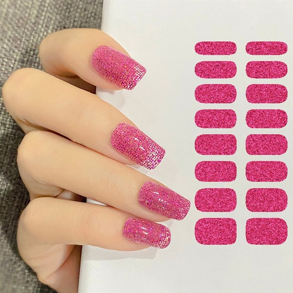 12 Style Crystal Sequin Nail Stickers Fashion Self-Adhesive Nail Decorative Nail Strips Nail Sticker Set Nail Art