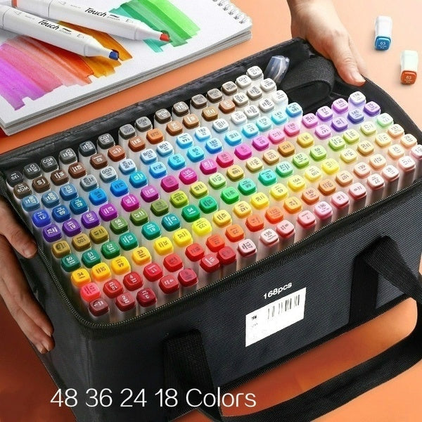 48 36 24 18 Colors Single Art Markers Brush Pen Sketch Alcohol Based Markers Dual Head Manga Drawing Pens Art Supplies