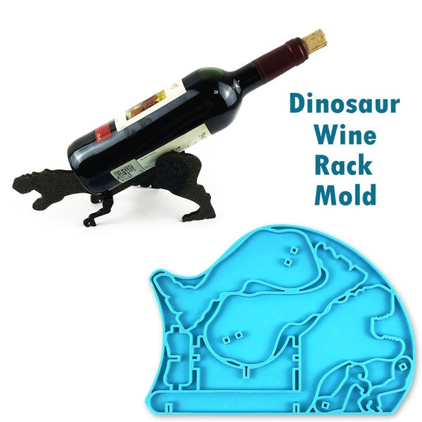 Dinosaur Wine Holder Resin Molds, Wine Rack Silicone Molds for Resin Casting, Epoxy Resin Molds for DIY Craft and Home Decoration