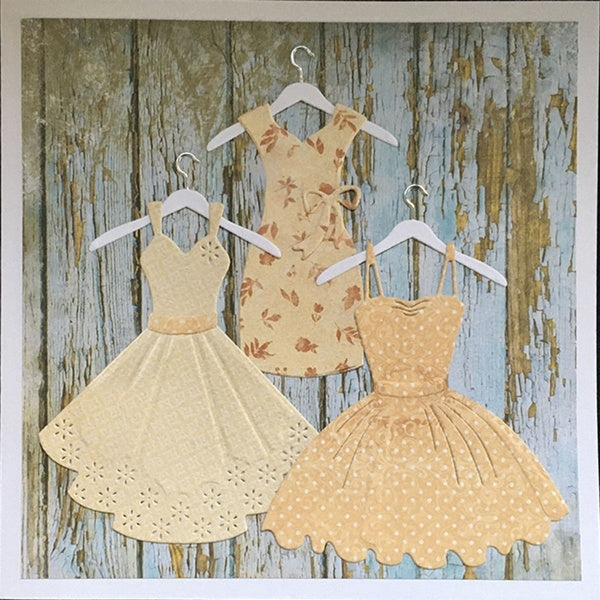 Matrices de découpe 3 pièces nouvelles matrices coupées femmes robe forme motif bricolage pochoirs Scrapbooking Album Photo gaufrage papier carte déc