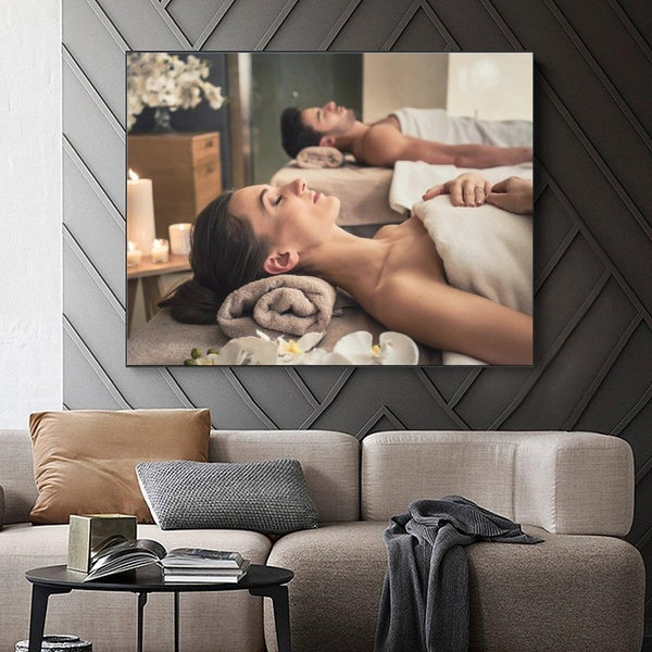 SPA Beauty Salon Poster Body Massage Relax Spa Therapist Canvas Print Wall Decor Painting for Living Room Decor Art Wallpaper
