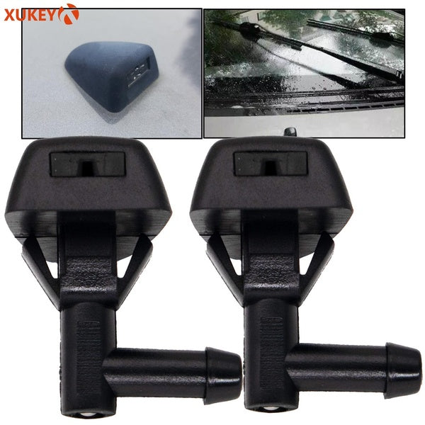 XUKYE 2Pcs Windshield Wiper Jet Washer Nozzle Windscreen Washer Wipers Parts Vehicle Fan Shaped Water Spray For Volvo S60 V70 XC70