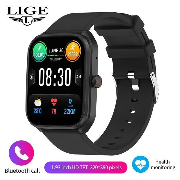 LIGE montre intelligente dames Sport Fitnes commande vocale Bracelet tactile complet étanche pour la mode femme Smartwatch