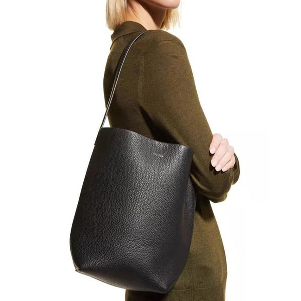 Nouveau sac seau classique pour femmes litchi Grain peau de vache sac à bandoulière unique sac à main The Row fourre-tout
