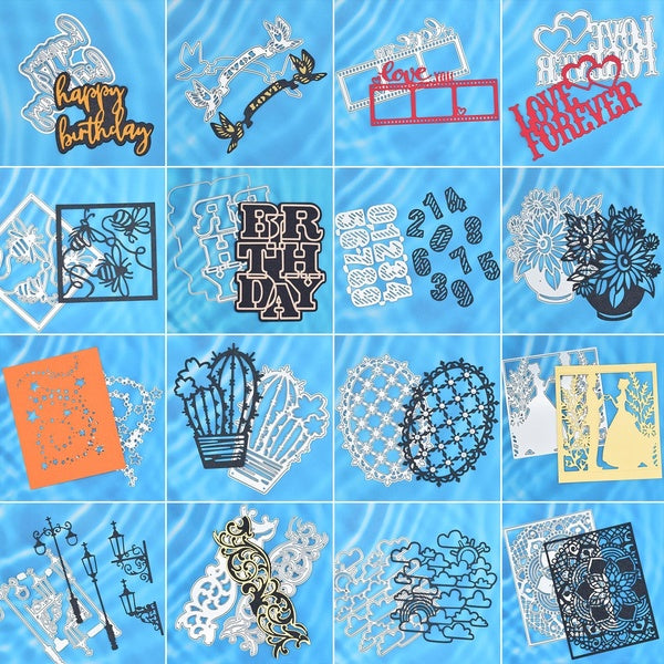 Nouvelles fleurs fond cadre métal matrices de découpe pochoir pour bricolage Scrapbooking Album papier carte faisant artisanat