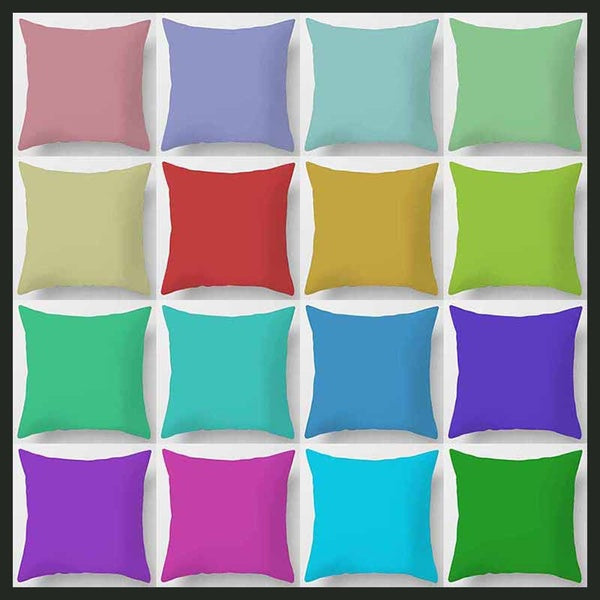 Pure color printing square pillowcase, home decoration, car sofa cushion cover (45cm * 45cm)