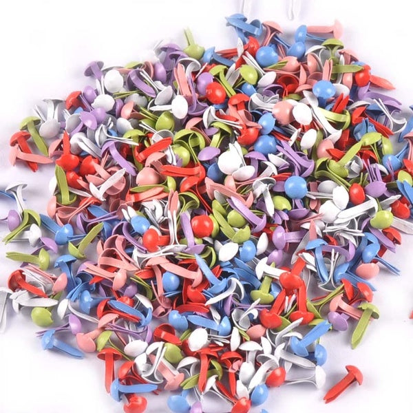 100 pièces mixte métal Brads Scrapbooking accessoires embellissements attache pour chaussures décoration fabrication de cartes bricolage maison 5x10m
