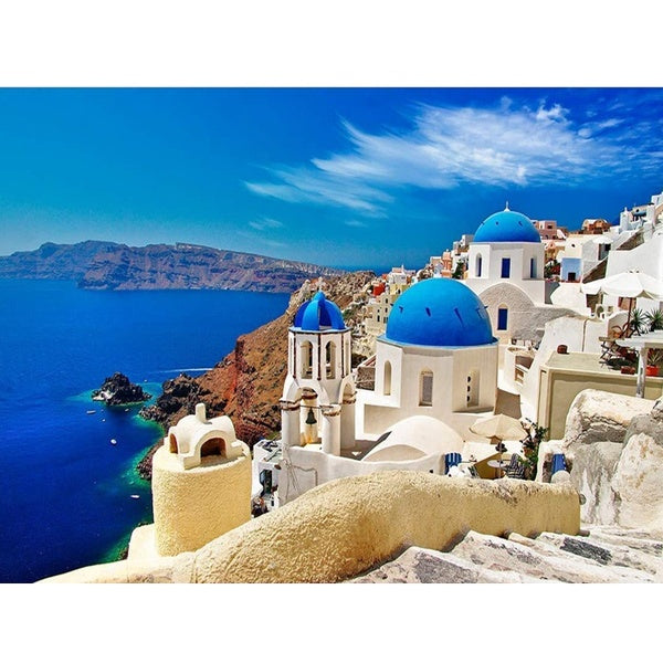 5D Diy Diamond Painting Full Round Square Drill Mosaic Castle Scenery Paiting Kit Home Decoration