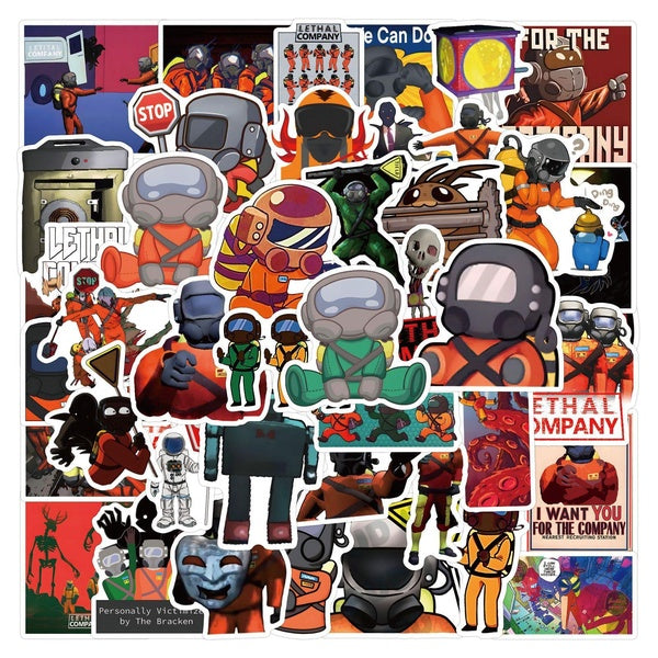 10-50pcs Game Lethal Company Stickers gaffiti Stickers for DIY Luggage Laptop Skateboard Bicycle Stickers