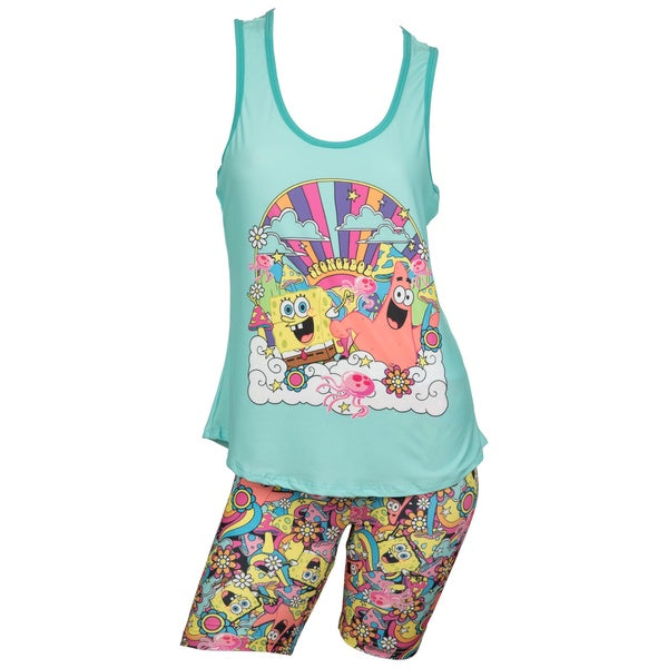 SpongeBob SquarePants Psychedelic Fields Racer Back Tank and Shorts Set