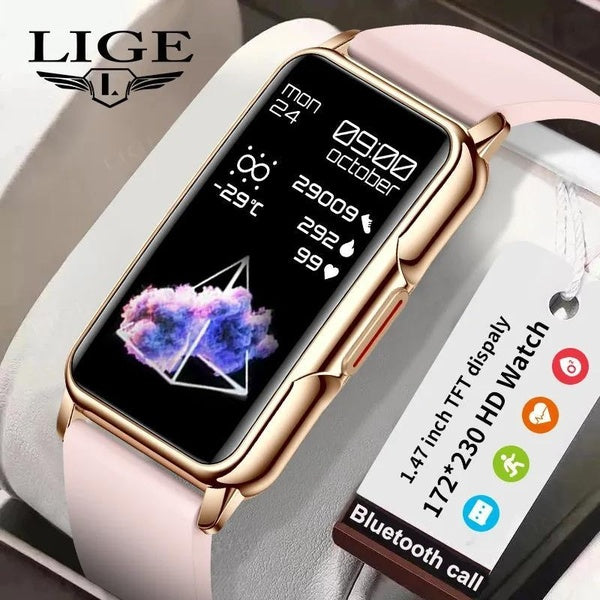 LIGE Montre Intelligente Pour Android IOS Bracelet Intelligent Femmes Smartwatch Hommes Fréquence Cardiaque Oxygène Du Sang Étanche Sport Bande Intel
