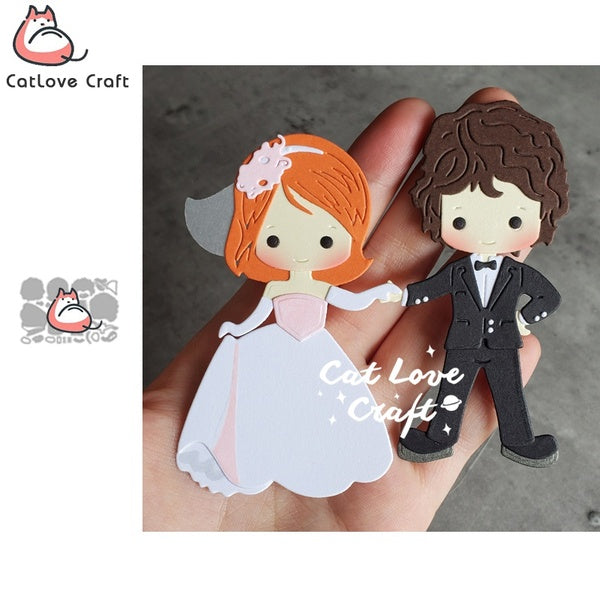 Catlove Bride Groom Wedding Metal Cutting Dies Scrapbooking Stencil Die Cuts Card Making DIY Craft Embossing New Dies For 2020