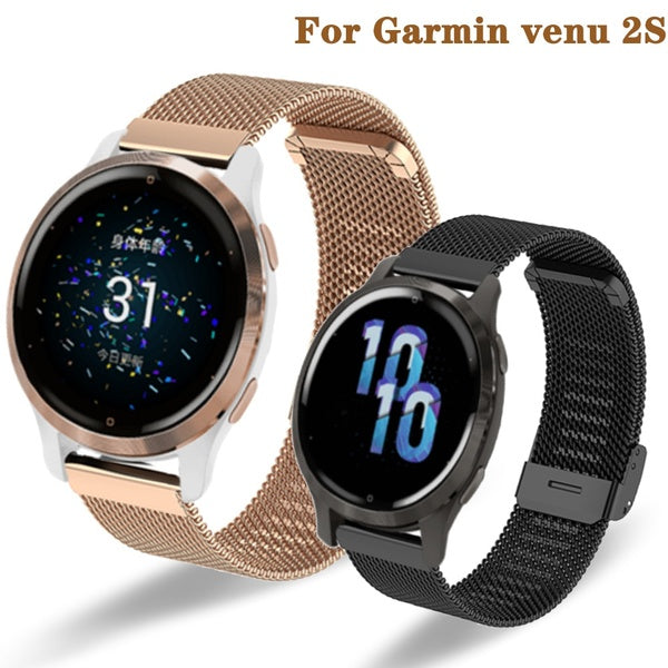 Metal Watch Strap For Garmin Venu 2s Watch Band Mesh Stainless Steel Wristband for venu 2 Bracelet 22MM Smartwatch Accessories Matron Inn