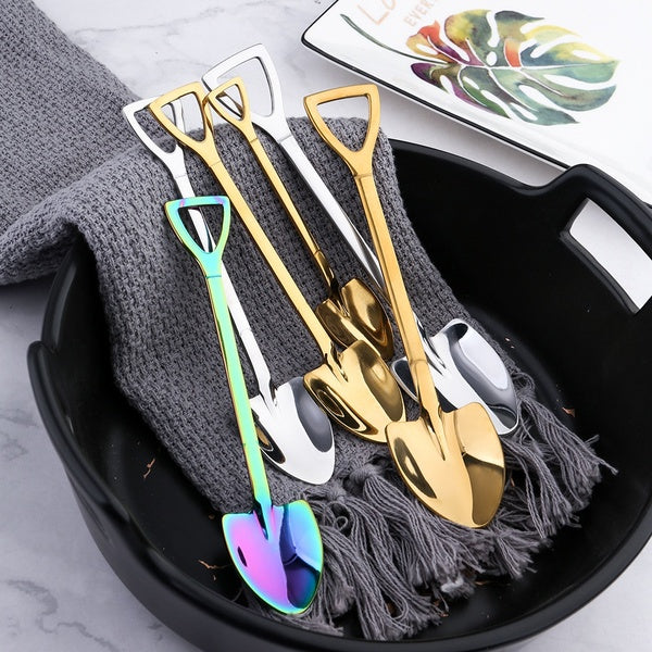 Kitchen tools, kitchenware, dessert spoon, coffee spoon, triangular hollow design for convenient storage
