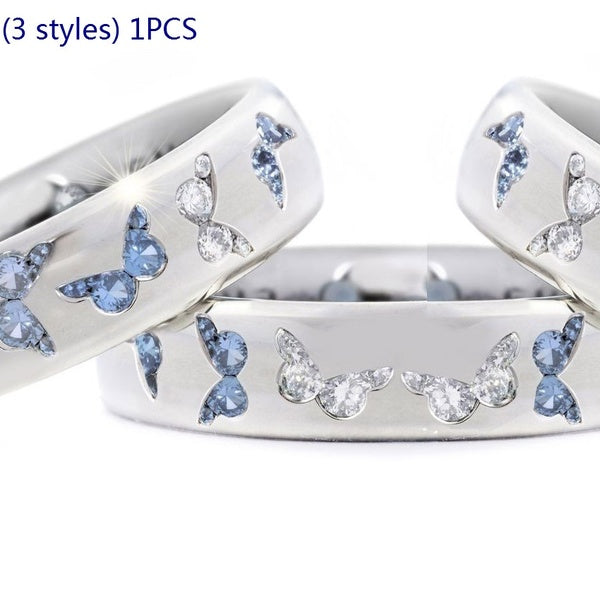 Elegant Noble Princess Fashion Butterfly Ring Butterfly Charming Ring Romantic Bride Engagement Wedding Eternity Ring Anniversary Gift Birthday Party