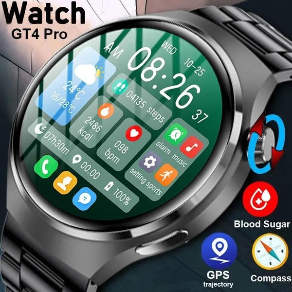 2023 New Smart Watches Men GT4 Pro 360*360 HD Screen Heart Rate Bluetooth Call IP68 Waterproof NFC SmartWatch for Huawei Xiaomi