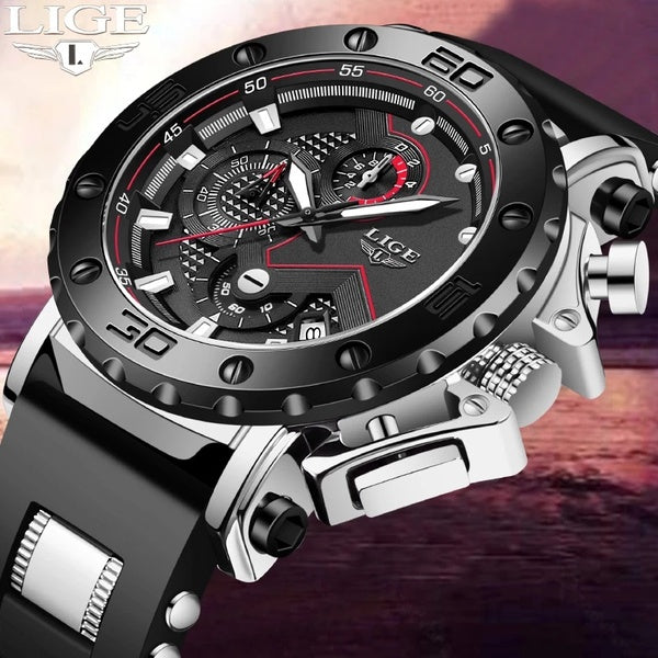 2022 LIGE Original Hommes Montres À Quartz De Luxe Grand Cadran Montre Hommes D'affaires Montre-Bracelet Sport Militaire Montre Pour cadeau Uhren Her