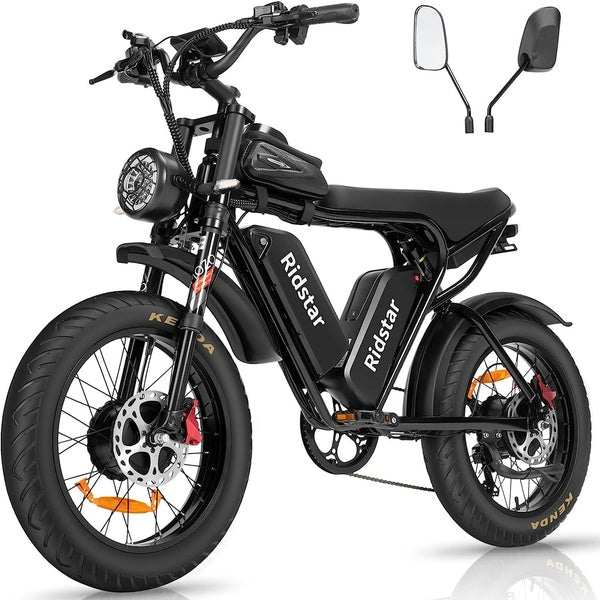 New Arrival Ridstar 2000W(Front and Back 1000W Motor) 52V 40AH(Dual 20A Battery) Battery 20" Fat Tire Shimano 7-Speed E-Bike Electric Bike for Adults