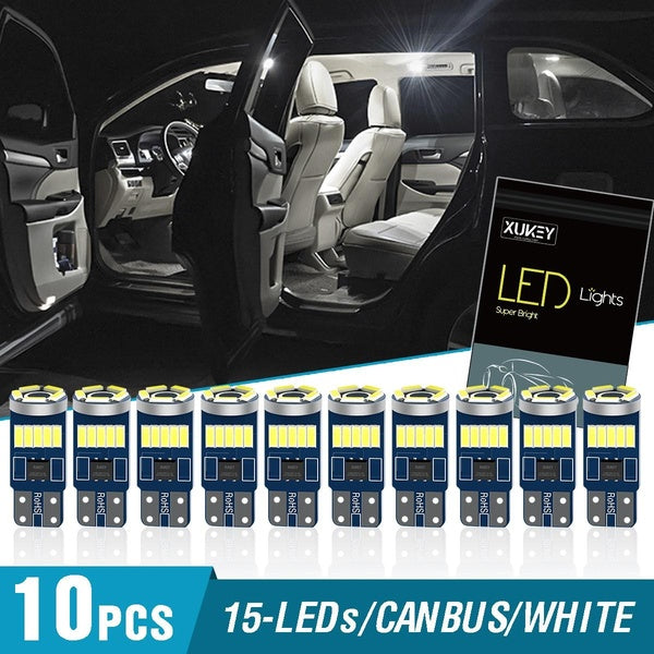 Xukey 10PC T10 Led Car Interior Lighting Bulbs Reading Lamps For BMW e90 e46 e60 f10 f30 e39 e36 m3 e91 e30 e87 f20 X5 e70 e53 e92 X1