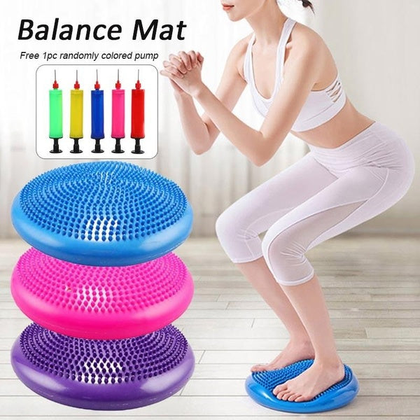 Coussin d'équilibre pour entraînement de Yoga pour adultes, coussin pour la pratique des pieds, boule de Massage épaisse, accessoires d'entraînement