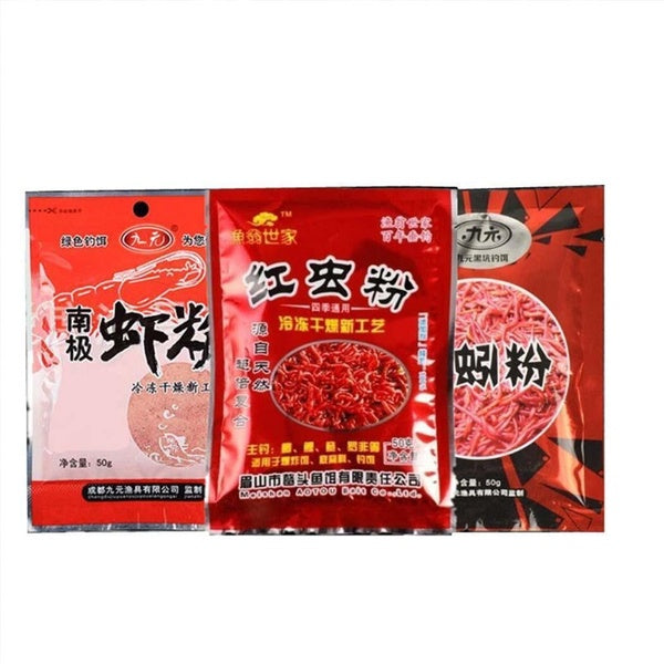 1 sac additif farine de poisson leurre de pêche Buster carpe tueur pêche ver de vase poudre rouge ver pêche appât attractif