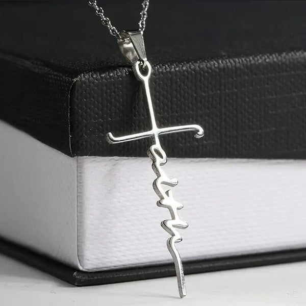 Faith Necklace Cross Pendant Necklace for Men Women Daily Casual Fashion Accessories Matron Inn