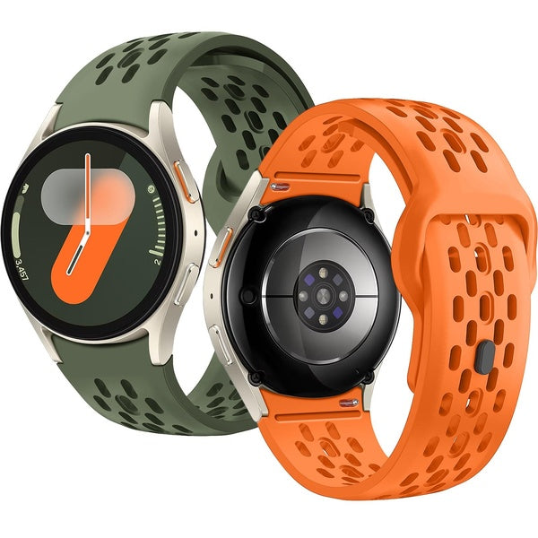 Bracelet de sport sans écart pour Samsung Galaxy Watch 7 6 5 4 bandes 40 mm 44 mm, bracelet en silicone souple respirant pour Samsung Galaxy Watch 6