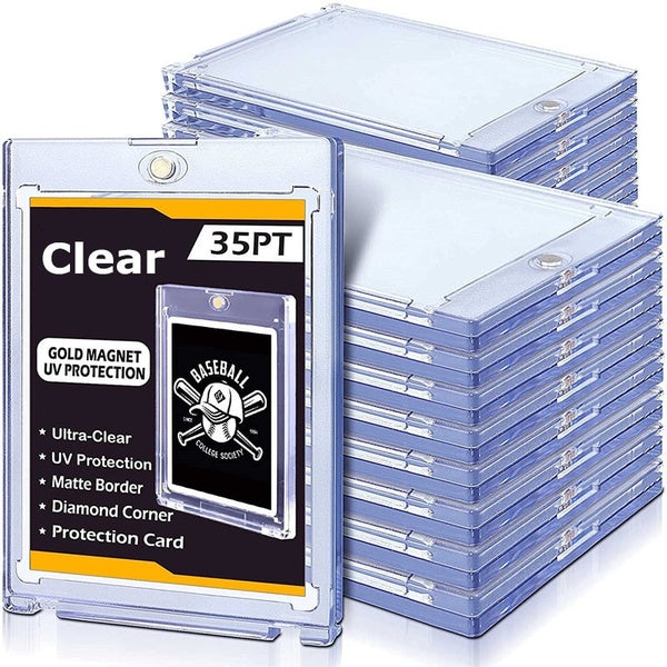 Porte-cartes magnétiques pour cartes à collectionner, étui rigide 35 pt pour cartes MTG, cartes YUGIOH, cartes standard, cartes de sport, cartes de b
