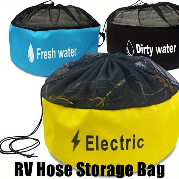 RV Waterproof Hose Storage Bag, Upgrade RV Accessories for Inside Storage Bags, Store Your Fresh-Black Water Hoses, Electrical Cords and RV Accessori