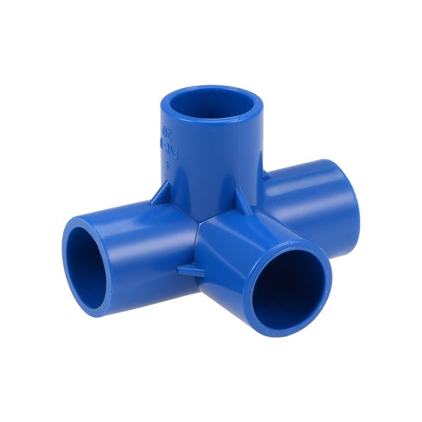 4 Way 20mm-25mm-40mm Tee PVC Fitting Elbow - PVC Furniture - PVC Elbow Fittings, Blue-White-Grey, 10Pcs-6Pcs-4Pcs
